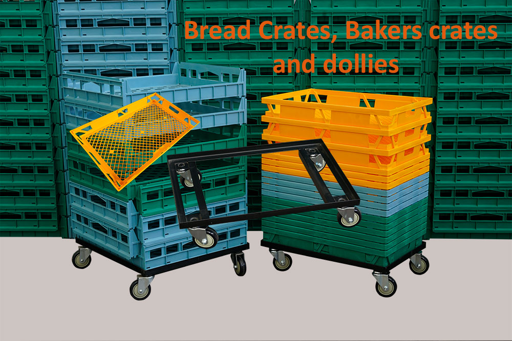 bread crates and bakers crates and dollies